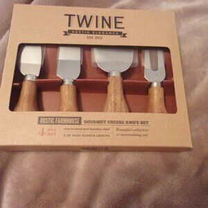 Gourmet Cheese Knives Set - Rustic Elegance l (4) - Twine Rustic Farmhouse New